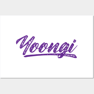 BTS Suga Yoongi typography Posters and Art